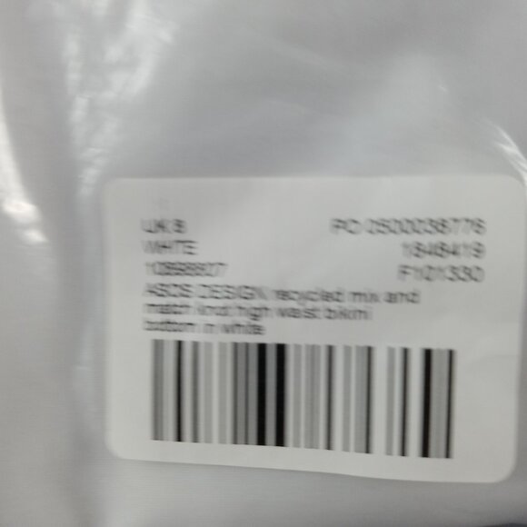 ASOS Design Women's Knot High Waist Bikini Bottom Size 4 White Swim - Picture 9 of 9